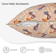 thumbnail image 5 of Fotbe Roosters In Floral Pattern Velvet Decorative Throw Pillow Covers with Elegant Piping, Soft Plush Cushion Cover for Sofa, Bed, Car, Office-20"x20", 5 of 8
