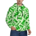 thumbnail image 2 of Daiia Green Lizard for Men's Fashion Hoodies & Sweatshirts with Kangaroo Pocket Hooded Sweatshirt Breathable & Moisture Wicking-3X-Large, 2 of 7