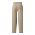 thumbnail image 3 of IYYVV Mens Cotton Athletic Pants Open Bottom Running Sweatpants Straight Leg Casual Joggers with Pockets Khaki L, 3 of 4