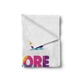 thumbnail image 2 of Dream Soft Flannel Fleece Throw Blanket, Explore Dream and Discover Words Summer Vacation Theme with a Boat Motif Tropical, Cozy Plush for Indoor and Outdoor Use, 50" x 70", Multicolor, by Ambesonne, 2 of 6