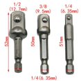 thumbnail image 3 of Adaptador de llave de enchufe eléctrico de broca de destornillador de vástago hexagonal de 3 uds Likrtyny 1de9zg8db5vj6xy1, 3 of 5