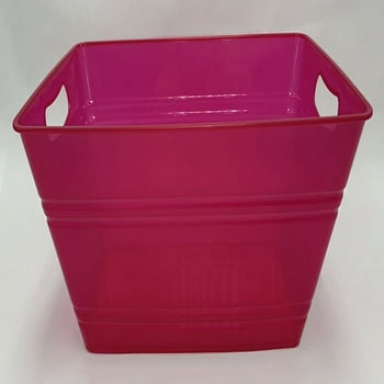 Mainstays Plastic PP Beverage Tub, Pink, 1 Count, Rectangular Shape, 20in
