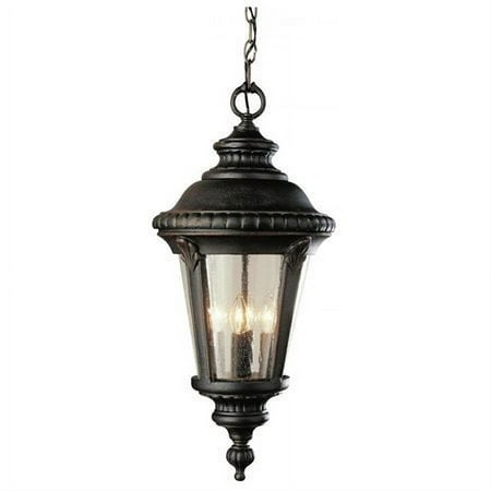 Outdoor 17" x 8" Hanging Lantern - Finish: Black Gold, Size: 22" H x 10.5" W