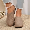 thumbnail image 3 of Women's Low Wedge Closed Toe Sandals Vintage Embroidery Slip On Clogs with Arch Support Non Slip Walking Mules Brown Size 9.5, 3 of 7