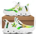 thumbnail image 1 of Zapatos planos con estampado 3D de hojas de marihuana verde para hombre, zapatillas informales de malla con cordones para otoño/primavera, talla grande 47 48, 1 of 6