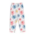 thumbnail image 6 of Uemuo Bright Colorful Fireworks Pattern Women's Wide Leg Palazzo Lounge Pants with Pockets Light Weight Loose Comfy Casual Pajama Pants-Small, 6 of 9