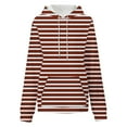 thumbnail image 4 of Ashirexll Hoodies for Women, Womens Hoodies Pullover, Ladies' Fashion Striped Loose Pocket Long Sleeve Hooded Sweatshirts Casual Tops, 4 of 5