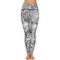 thumbnail image 4 of Black And White Snake Print Yoga Pants Women Leggings Push Up Yoga Legging Stretch Graphic Workout Sports Tights, 4 of 6