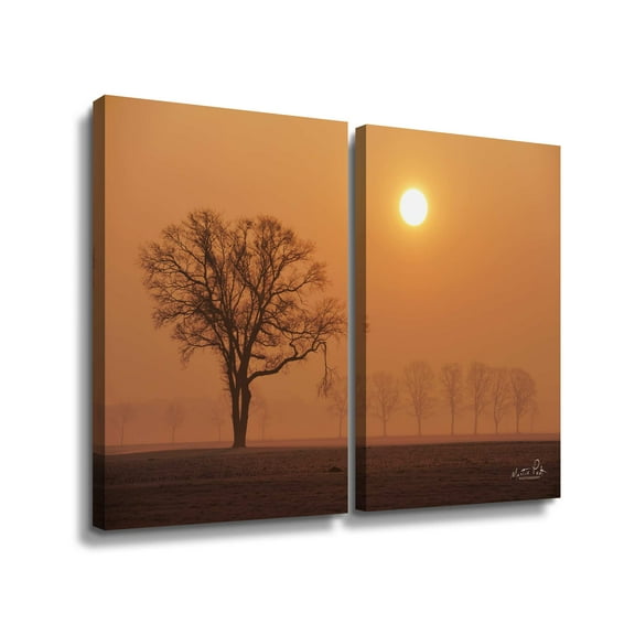 Artwall Broken, 2 Piece Gallery Wrapped Canvas Set by Martin Podt