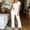 White, variant on NTACZA Women's Pajama Sets Cute T-Shirt and Long Pants Ruffle Round Neck Comfy 2 Piece Floral Pjs Sleepwear Sets Size L