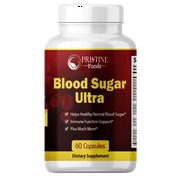 PRISTINE FOODS Pristine Food's Blood Sugar Wellness Complex with Superb Blend of Herbs and Natural Ingredients to Support & Promote Healthy Blood Sugar Levels 60 Capsules