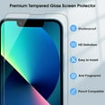thumbnail image 4 of 2 Pack for iPhone 13 mini Screen Protector, 9H Clear Tempered Glass Screen Protector for iPhone 13 mini, Easy Installation, Bubble Free, 4 of 7