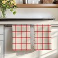 thumbnail image 7 of Yellow Buffalo Plaid Kitchen Towels Set of 3, Red Lines Grid Pattern Vintage Absorbent Dish Towels for Kitchen, Microfiber Hand Towel, Quick Drying Tea Towel for Cleaning Decorative Dishcloths, 7 of 7