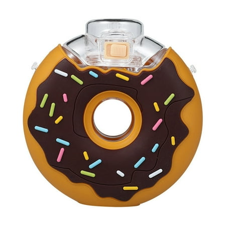 

Donut Children Water Bottle Doughnut Portable Kettle with Straw Water Cups Bottles Kindergarten Kids Drinkware (A)