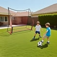 thumbnail image 6 of 2-in-1 Soccer Rebounder Net 6’x4.6’ & 6’x1.4’, Solo & Team Training Tool w/Carry Bag, Cones & Ground Spikes, Easy Setup, Durable Frame, 6 of 7