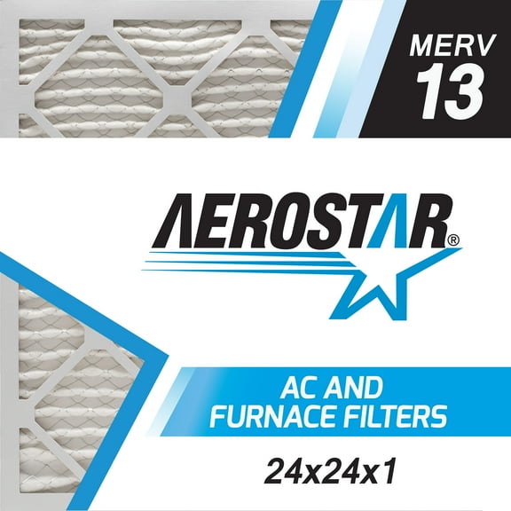 24x24x1 AC and Furnace Air Filter by Aerostar - MERV 13, Box of 6