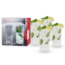 Spiegelau Perfect Serve Longdrink Glass Set, Set of 4 Highball Cocktail Glasses, European-Made Lead-Free Crystal, Dishwasher Safe, Professional Quality Cocktail Glass Gift Set, 12.3 oz