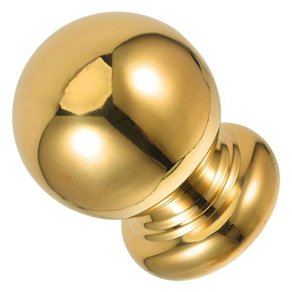 LULULION decorative balls Fence Post Cap Square Base with Ball Top Stainless Steel Golden 1Pack
