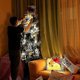 thumbnail image 2 of Creative Led Santa Claus Elk Bells Angel Suction Cup Chandelier 3d Moon Star, 2 of 5
