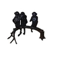 thumbnail image 2 of Nifao Three monkeys on a tree log - Bronze Statue – Home Decor Sculpture, 27"L x 11"W x 18"H, 2 of 12