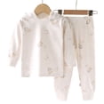 thumbnail image 5 of Hessimy Toddler Boys Girls Spring Summer 2Pcs Soft Fabric Comfortable Long Sleeve Soft Sleepwear Pajamas Tops Pants Set, Soft Fabric Comfort Pjs(Light Gray,6-7 Years), 5 of 5