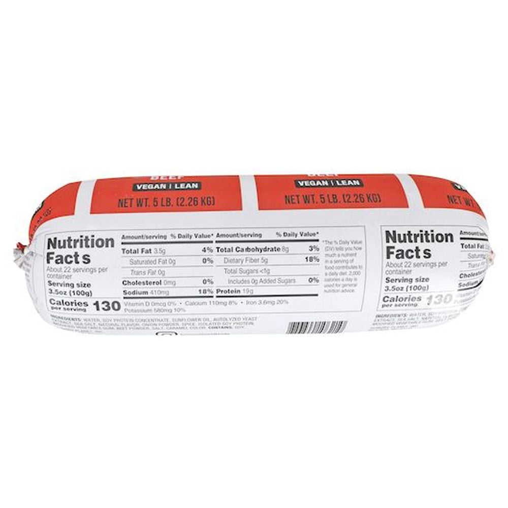 Hungry Planet Vegan Ground Beef Chub, 5 Pound -- 4 per case