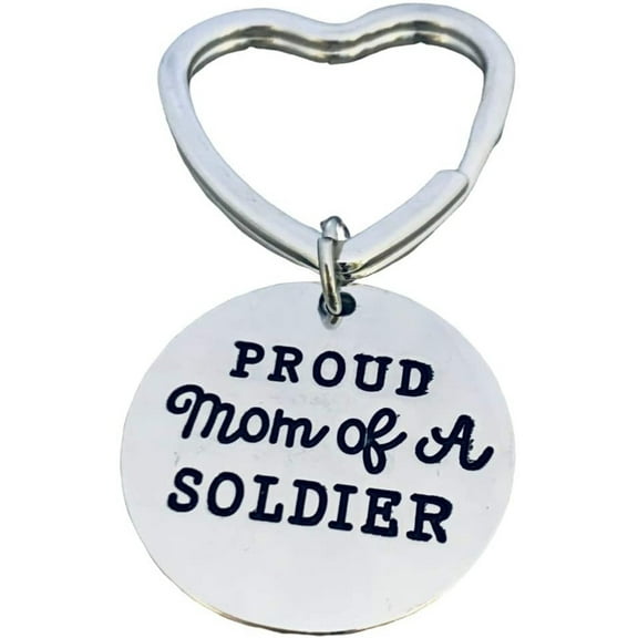 Proud  Mom of a Soldier Keychain, Military Mom Keychain, Gift for Moms