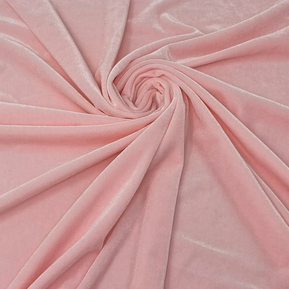 Bubblegum Pink Stretch Velvet Solid