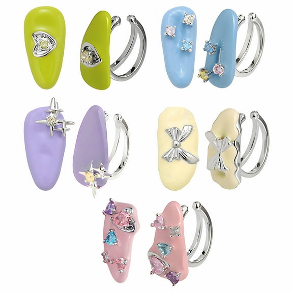 DESIGNICE 5Pcs Earrings for Women,Hypoallergenic Earrings,Stainless Steel Stud Earrings for Men