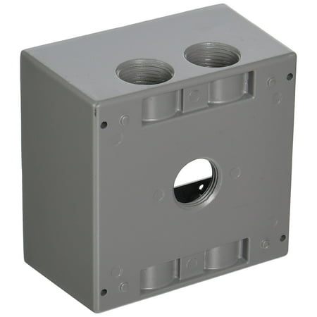 UPC 092326100335 product image for Taymac DD575S 4-1/2-Inch X 4-1/2-Inch Gang Weatherproof Box, 3/4-Inch Outlets, G | upcitemdb.com