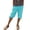 Sky Blue, variant on Cotton Linen Knee Length Shorts for Women Summer Casual Soft Lightweight Elastic Waist Straight Leg Shorts with Pockets