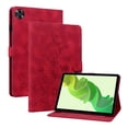thumbnail image 2 of FJLBDE Étui pour Oppo Realme Pad 2 11,5 Pouces 2023, Portefeuille Folio à Rabat en Cuir PU à Motif Floral Embossé avec Support, Rouge, 2 of 7