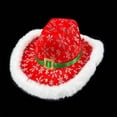thumbnail image 3 of Christmas Western Cowboy Hat With Festive Pattern Design For Stage Party Casual Wear, 3 of 3