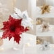thumbnail image 3 of Flores artificiales de Navidad con purpurina, decoraciones para árboles de Navidad, adornos navideños falsos para el hogar, decoraciones de Año Nuevo, 1 unidad, 3 of 4