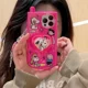thumbnail image 4 of Bonita funda de teléfono con dibujos animados de Peanuts, Snoopy y Charlie Brown para iPhone 15 Pro 14 13 12 11 Pro Max, cubierta de TPU suave con espejo de maquillaje oculto, 4 of 5
