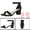 Black, variant on Women's Open Toe Block Heel Ankle Strap Sandals Light Pink 8.5