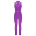 thumbnail image 3 of TSSOE Dance Unitards Girls Shiny Rhinestone Sleeveless Gymnastics Ballet Leotard Figure Ice Skating Jumpsuit Purple 6, 3 of 5