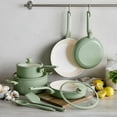 thumbnail image 2 of GreenPan Essence 10 Piece Ceramic Nonstick Cookware Set, Sage Green, 2 of 8