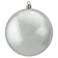 thumbnail image 3 of 12ct Shiny Silver Splendor Shatterproof Christmas Ball Ornaments 4" (100mm), 3 of 4