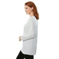 thumbnail image 3 of Woman Within Plus Size Perfect Long-Sleeve Crewneck Tunic, 3 of 5