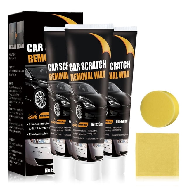Scratch Remover for Vehicles, Car Polishing Wax Scratch Remover for Vehicles, 2025 Upgrade Car Scratch Remover for Deep Scratches, Car Paint Scratch Repair Kit with Wipe and Sponge