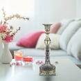 thumbnail image 5 of Silver Candlestick Holder Taper Candle Holder, Home Dinner Table Decoration, Elegant Brass Candle Stick Holders, Aluminium Rustic Candle stick, Swirling Candelabra-Wedding Backdrop-Shabbat Decor, 5 of 7