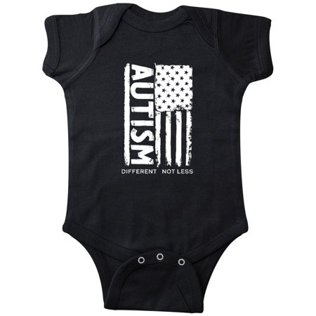 

Inktastic Autism American Flag Different not Less Gift Baby Boy or Baby Girl Bodysuit