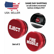 12V Vehicles Fire Missile Eject Button Car Cigarette Lighter Cover Car SUV Decor (Set of 2) FAST SAME DAY Shipping From USA