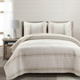 thumbnail image 1 of Lush Decor Couette Rayée Style Ferme, Très Grand, Neutre, 1 of 5