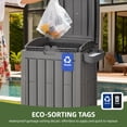 thumbnail image 5 of Uforic 38 Gallon Outdoor Resin Trash Can with Lid, Includes Sorting Labels, Ash Holder, Stakes & Suction Cups, Hideaway Storage for Patio Backyard Garden, Light Brown, 5 of 9