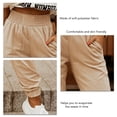 thumbnail image 5 of Women Sweatpants Lounge Loose Fit High Elastic Waisted Side Pocket Outdoor Jogger Running Athletic Pants Apricot XL, 5 of 6
