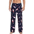 thumbnail image 1 of Fotbe Love Wine Pantalones de Pijama para Hombre, Pantalones de Dormir, Pantalones de Casa con Cintura Ajustable y Bolsillos-Large, 1 of 6