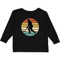 thumbnail image 3 of Inktastic Hockey Player Retro Sunset Boys or Girls Long Sleeve Toddler T-Shirt, 3 of 5