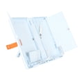 thumbnail image 3 of Estuche para lápices, soporte de lectura multifuncional triangular, ABS grueso, plegable, 2 capas, soporte para libros (azul), 3 of 14